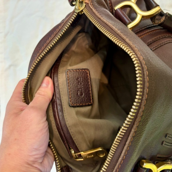 Chloe Marcie Medium Zip Leather Satchel Bag with dust bag 🌻🧡 - Picture 10 of 16